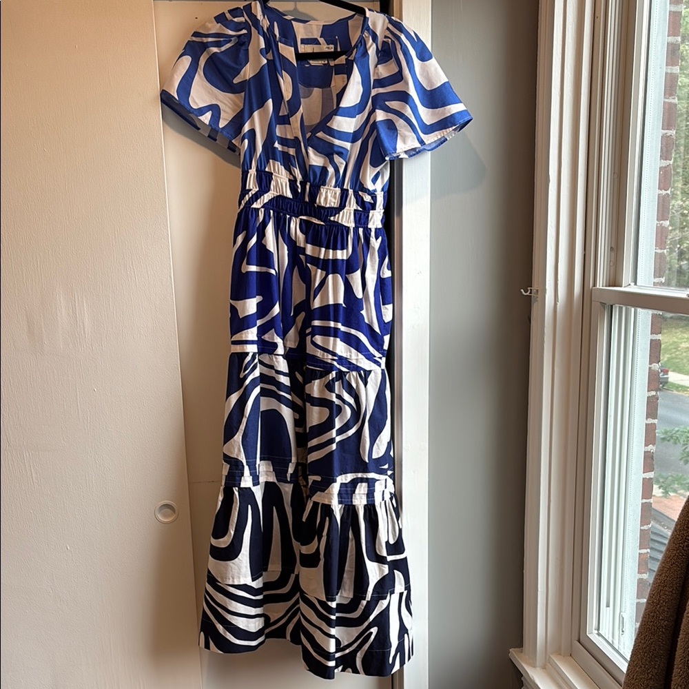 Anthropologie Somerset Maxi Dress in Blue Swirl